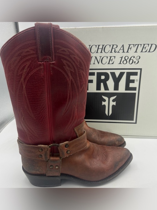 Frye Other - FRYE in Box FRYE Women's Billy Harness  Western Boots Burgundy Multi Size 8M